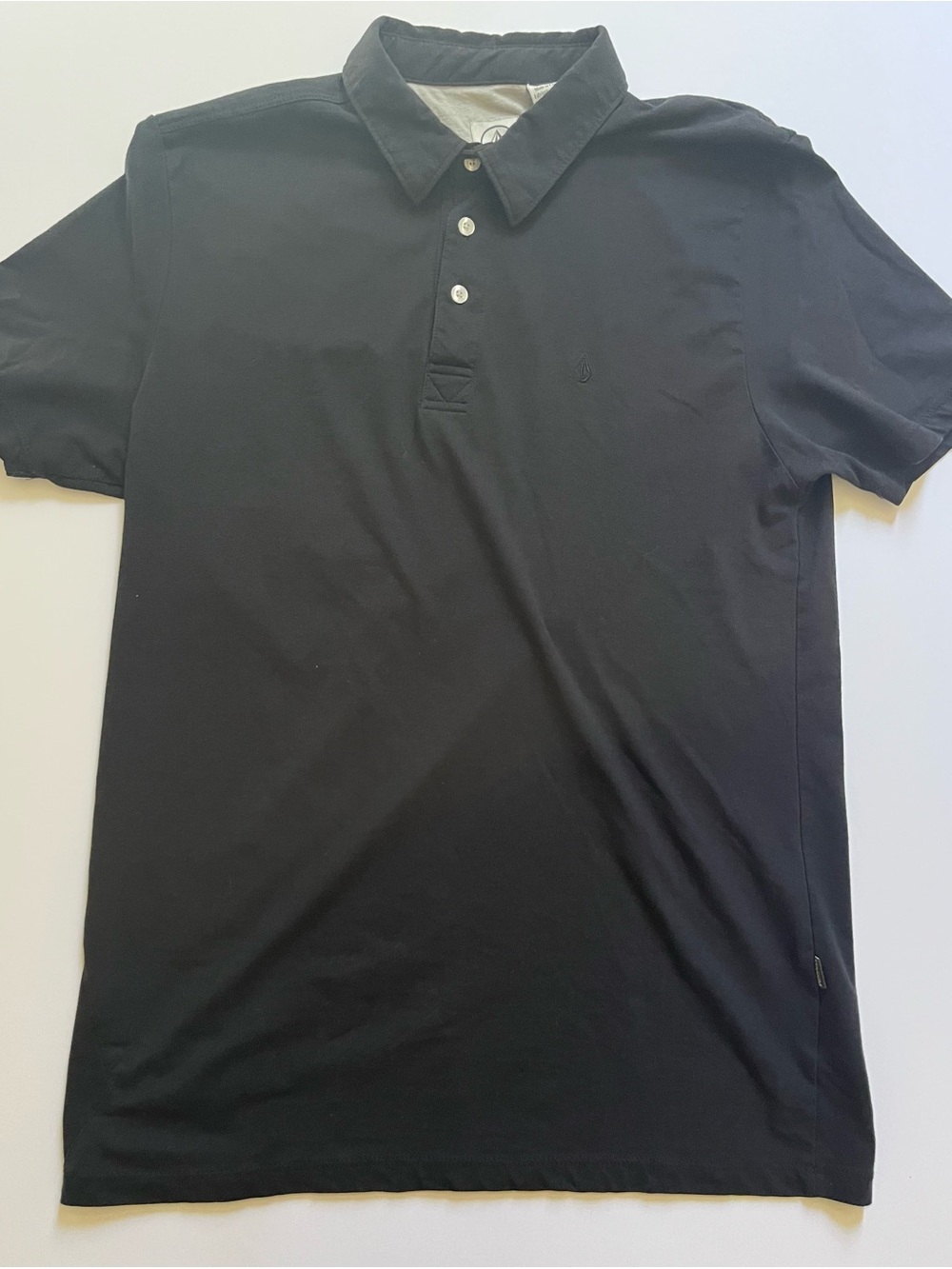 Men's Volcom Black Polo Shirt - Classic Short Sleeve